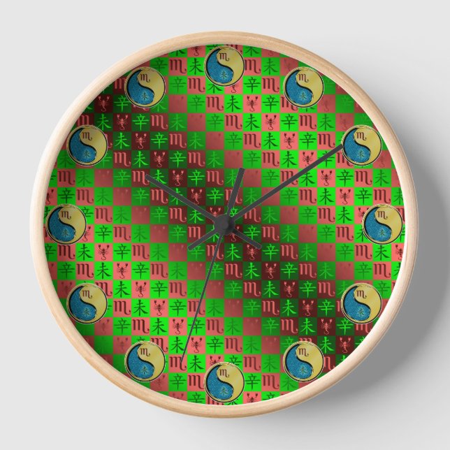 Reloj Escorpio y Cabra de Metal (Anverso)
