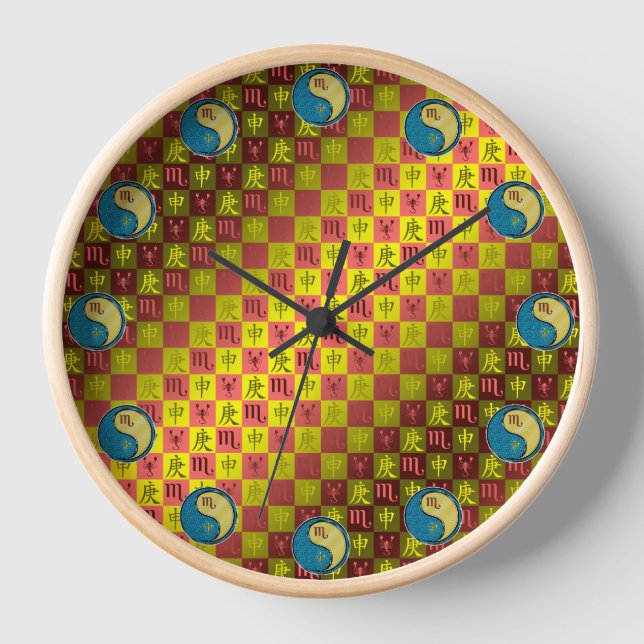 Reloj Escorpio y Mono de Metal (Anverso)
