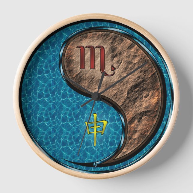 Reloj Escorpio y Mono de Tierra (Anverso)