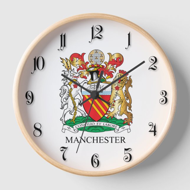 Reloj Escudo de armas de Manchester (Anverso)