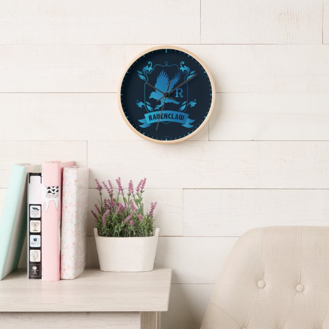 Reloj Escudo de la Casa RAVENCLAW™ ornamentado (Sala de lectura)