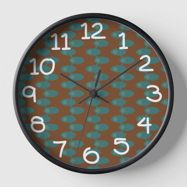 Reloj Espacios verde azulados (Anverso)