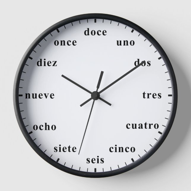 Reloj Español Español Horario Horario de conteo de Númer (Anverso)