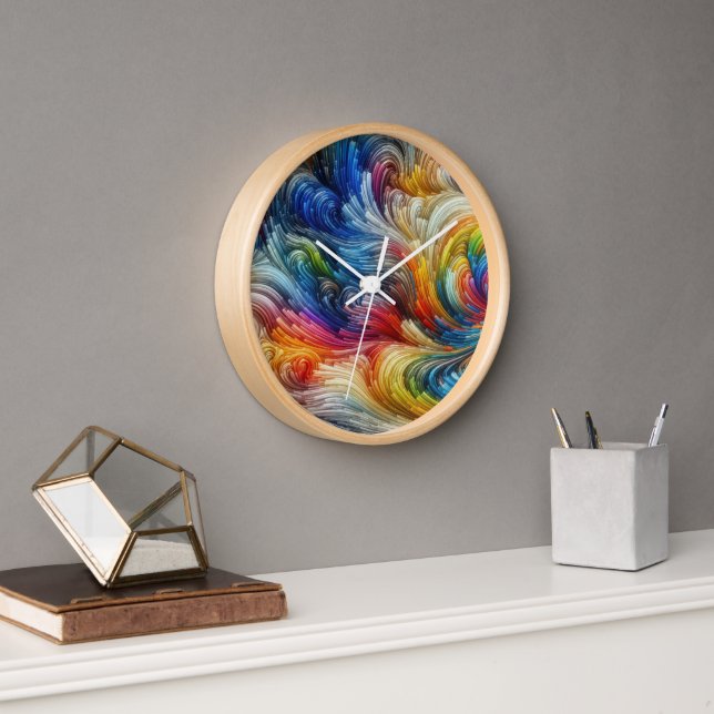 Reloj Espectro Swirl Resumen Contemporáneo (Oficina)