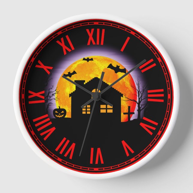 Reloj espeluznante de Halloween (Anverso)