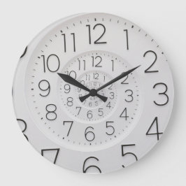 Reloj espiral de la pared derribada grande