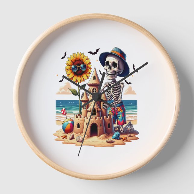 Reloj Esqueleto de Guay en la playa (Anverso)