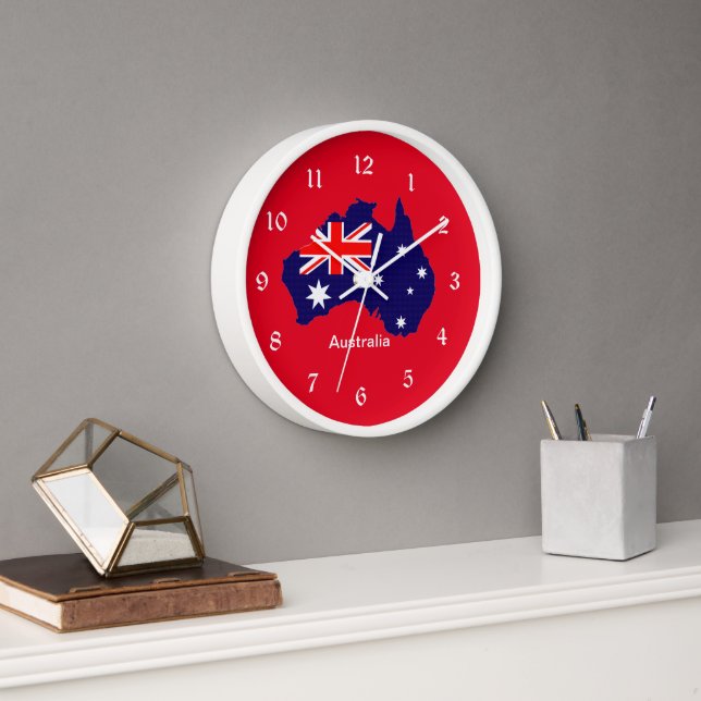 Reloj Esquema y bandera de Australia (Oficina)
