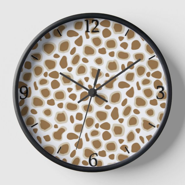 Reloj Estampado de leopardo - Taupe marrón y blanco (Anverso)