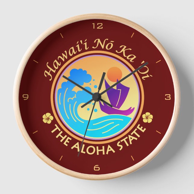 Reloj estatal Hawaii Aloha (Anverso)
