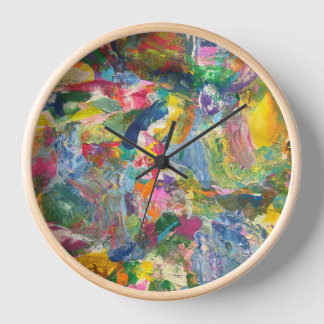 Reloj estético colorido Abstracto Groovy reloj de 