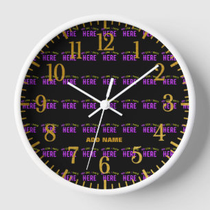 RELOJ ESTILIZADO MODERNO PERSONALIZABLE NEGRO VERIFICADO