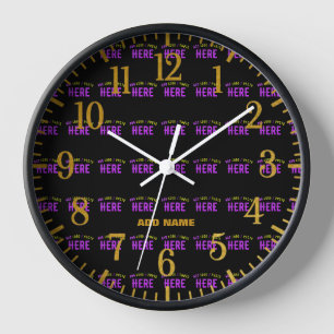 RELOJ ESTILIZADO MODERNO PERSONALIZABLE NEGRO VERIFICADO