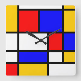 Reloj estilo Mondrian