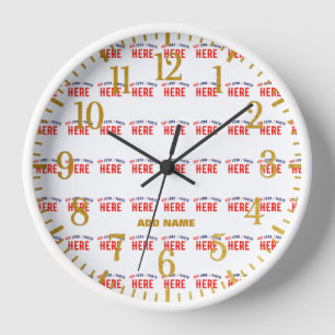 RELOJ ESTILOSO MODERNO PERSONALIZABLE BLANCO VERIFICADO