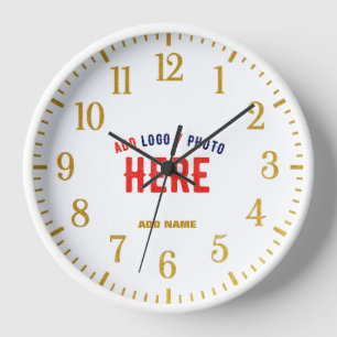 RELOJ ESTILOSO MODERNO PERSONALIZABLE BLANCO VERIFICADO