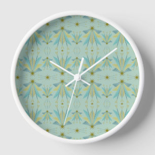 Reloj Estrellas de hadas Pistachio Madera enmarcada relo