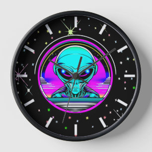 Reloj Extraterrestre alienígena volando un OVNI