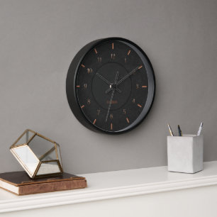 Reloj Falso Negro Moderno