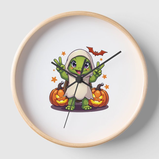 Reloj Famoso fantasma de la tortuga Boo Halloween niños  (Anverso)