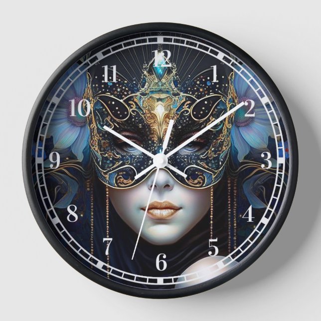 Reloj Fantasía Mujer Con Máscara (Anverso)