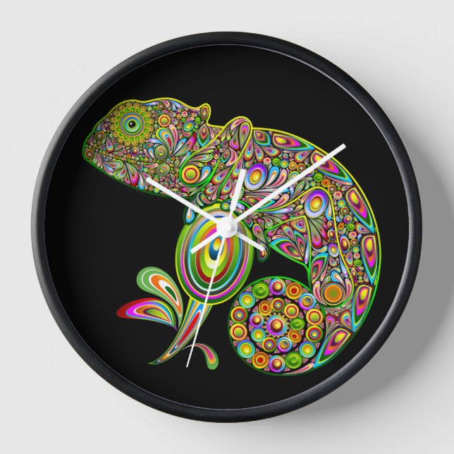 Reloj Fantasía psicodélica de Chameleon (Anverso)