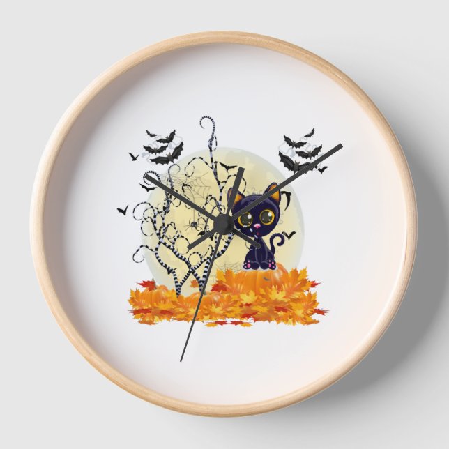 Reloj Fantasma lindo con caramelos de halloween (Anverso)