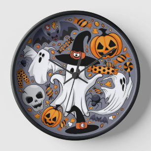 Reloj Fantasmas fantasmagóricos y adorables monstruos ad