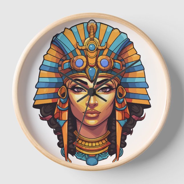 Reloj faraón mujer egipcia fuerte (Anverso)