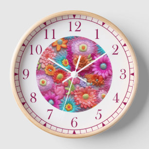 Reloj Faux Coloridas Embroidadas Floral Elegantes Mujere
