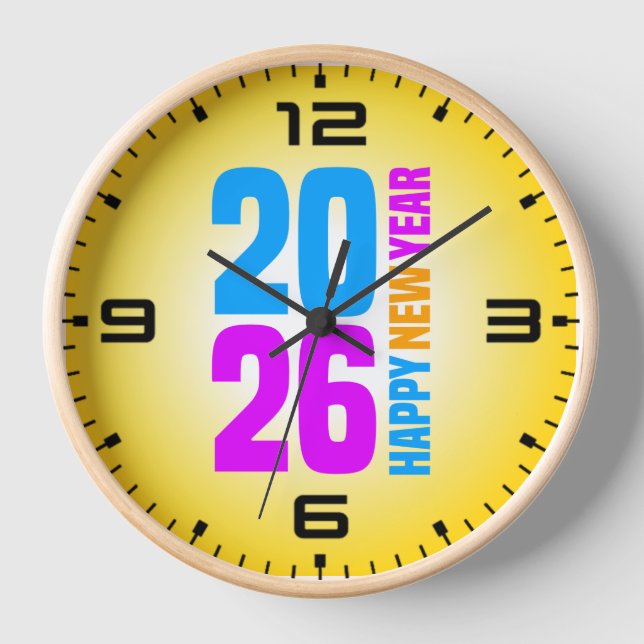 Reloj Feliz Año Nuevo 2026-34568 (Anverso)