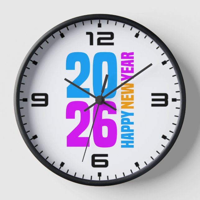 Reloj Feliz Año Nuevo 2026-34568 (Anverso)