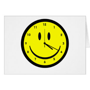 Reloj feliz de la cara del hippy