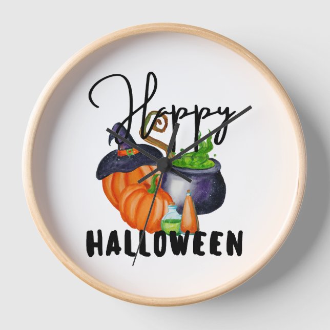Reloj Feliz disfraz de Halloween Decoración (Anverso)
