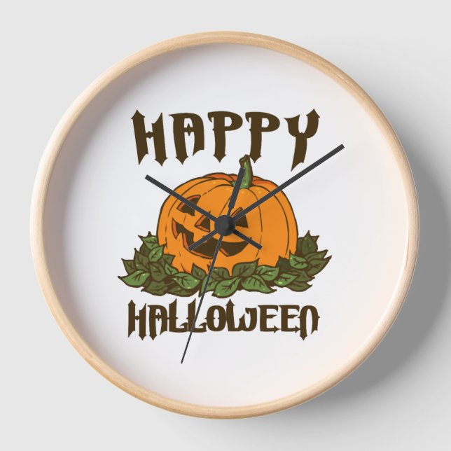 Reloj Feliz disfraz divertida de Halloween (Anverso)