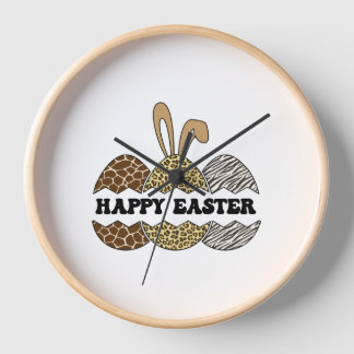 Reloj Feliz Noche de Pascua para la impresión de animale