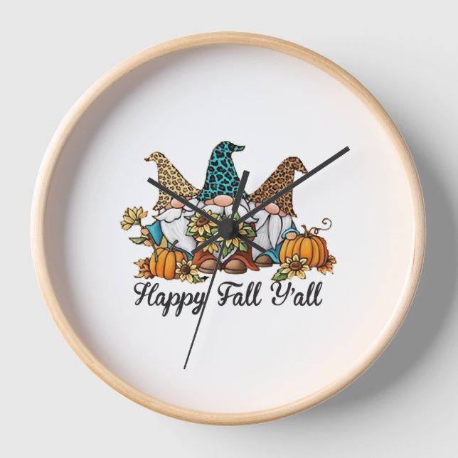 Reloj Feliz otoño y todas las camisas de calabaza de leo (Anverso)