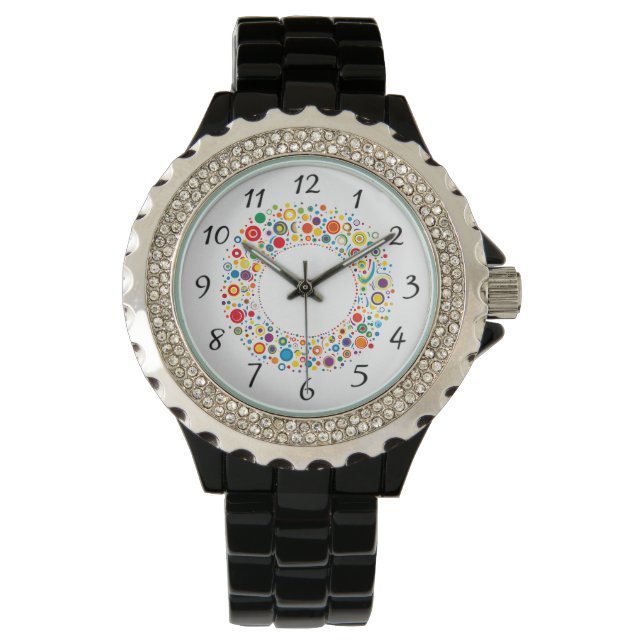 Reloj femenino de los orbs coloridos (Anverso)