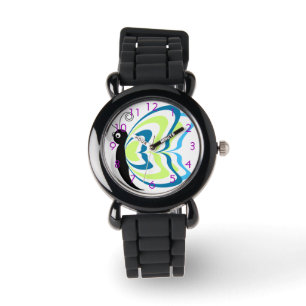 Reloj femenino de mariposas coloridas