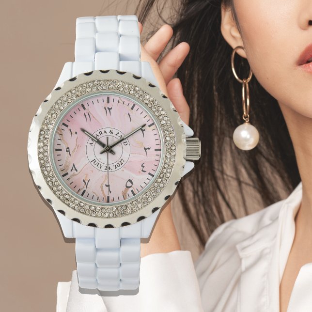 Reloj femenino de números árabes - Diamante de imi (Subido por el creador)