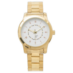 Reloj femenino de oro elegante contemporáneo