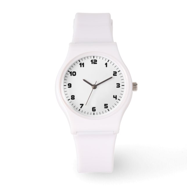 Reloj femenino de silicio deportivo personalizado (Anverso)