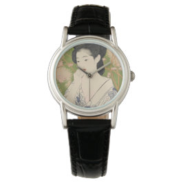 Reloj femenino japonés Geisha Kimono Woodcut
