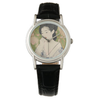 Reloj femenino japonés Geisha Kimono Woodcut