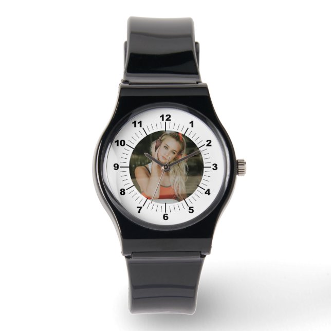 Reloj femenino - negro de correa de silicona perso (Anverso)