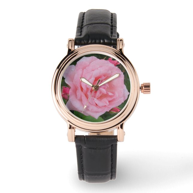Reloj femenino rosa clásico (Anverso)