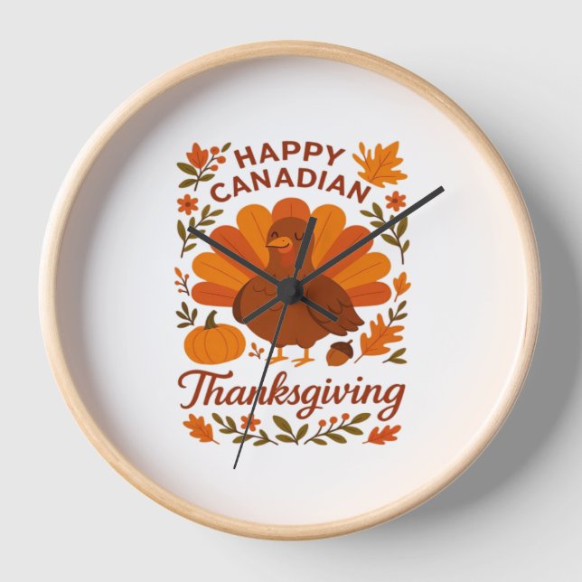 Reloj Festival de Acción de Gracias Canadiense de Otoño  (Anverso)