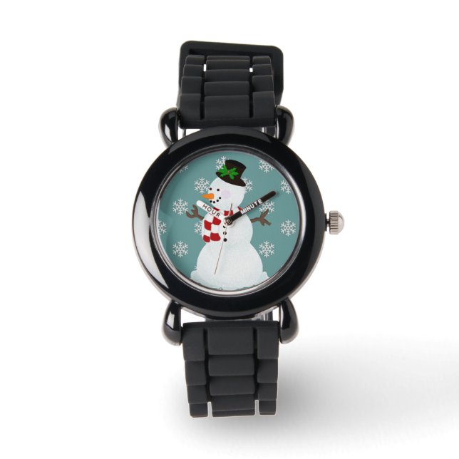 Reloj festivo de Snowman (Anverso)