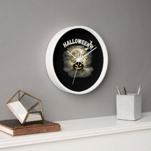 Reloj Fiesta de Halloween Luna Calabaza Fantasma Vintage