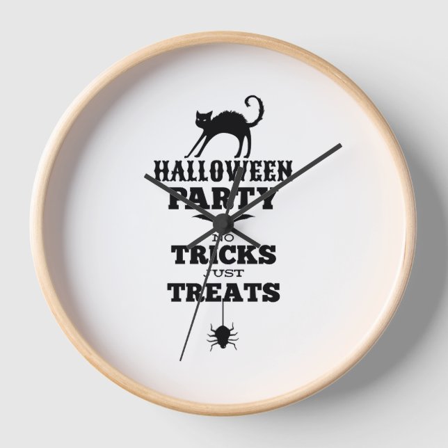Reloj Fiesta de Halloween no trata sólo trucos camisas g (Anverso)